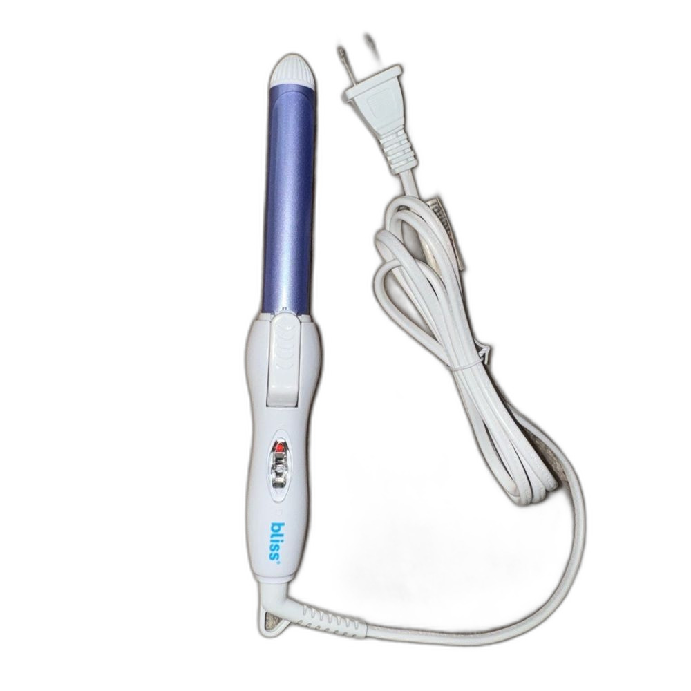 Bliss Travel Mini Curling Iron - Lavender & White - Dual Voltage